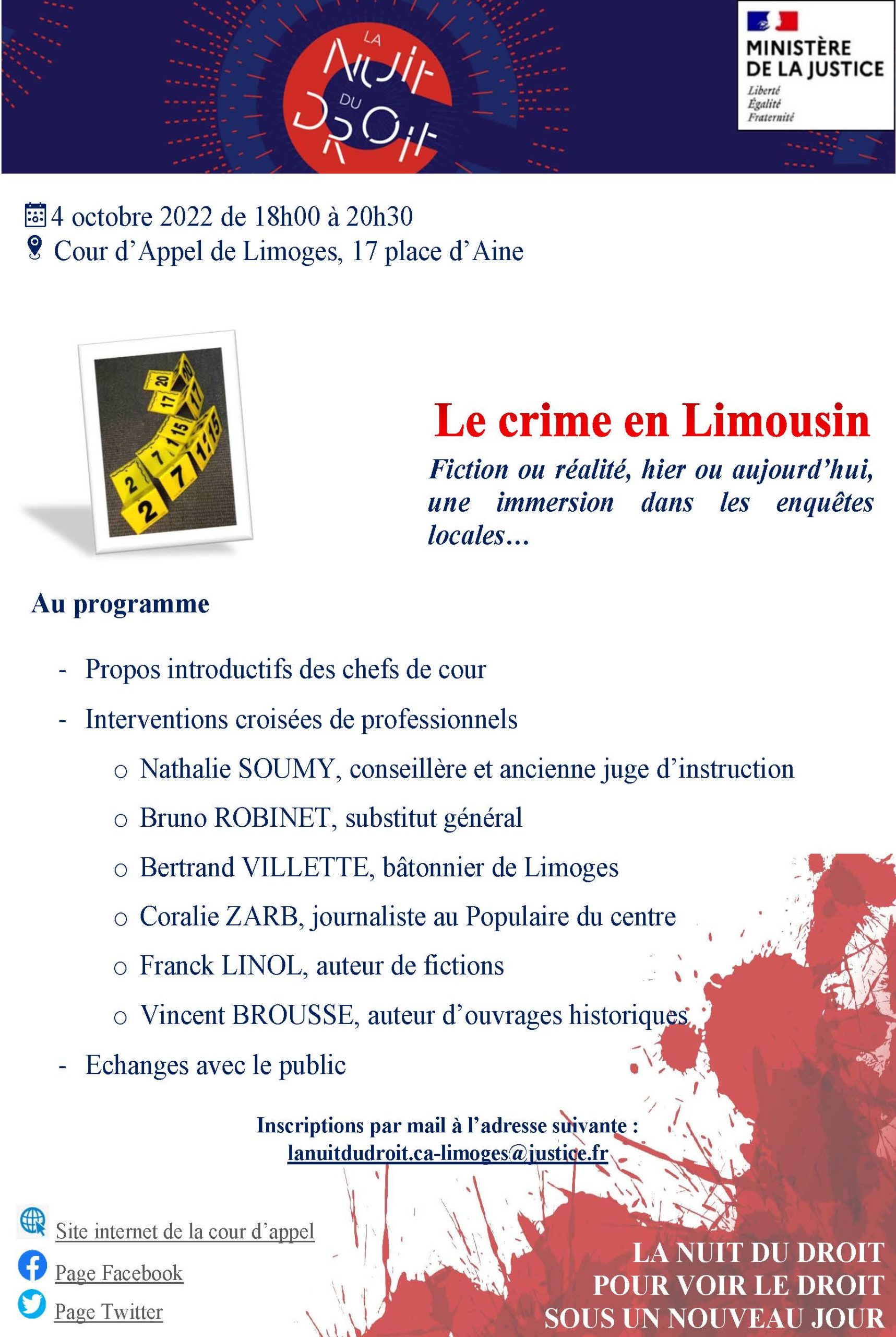 Nuit du Droit 2022 Limoges Cour d'appel