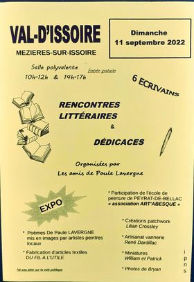Rencontres littéraires de Mezieres-sur-Issoire ed. 2022