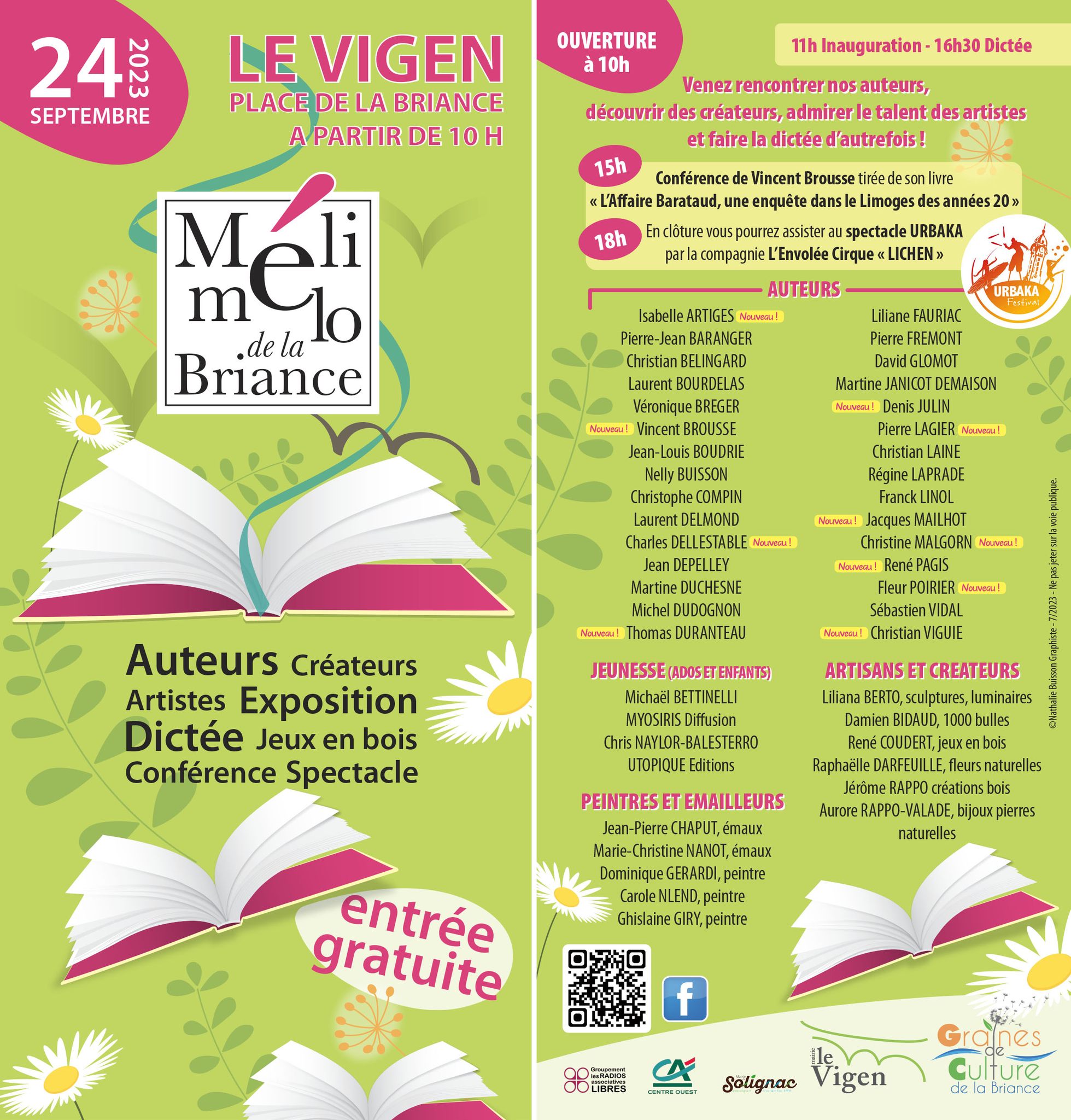 Programme du Méli Mélo de la Briance, Le Vigen, éd. 2023