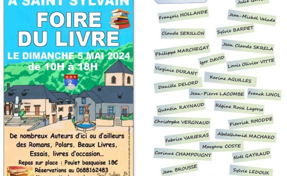 Affiche de Foire du livre de Saint-Sylvain en Corrèze, première édition