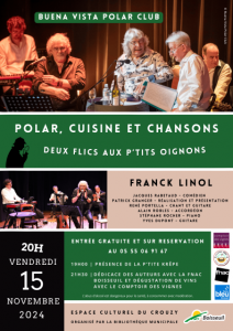 Affiche Buena Vista Polar Club à Boisseuil, Deux flics aux p'tits oignons ! le 15 novembre 2024