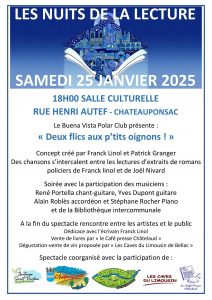 Franck Linol, Nuit de la lecture à Chateauponsac, avec le Buena Vista Polar Club