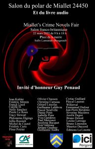 Affiche "Salon du Polar de Miallet" en Dordogne, Franck Linol y participe